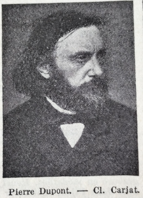 Portrait de Pierre Dupont, cliché Carjat (Larousse du XXe siècle)
